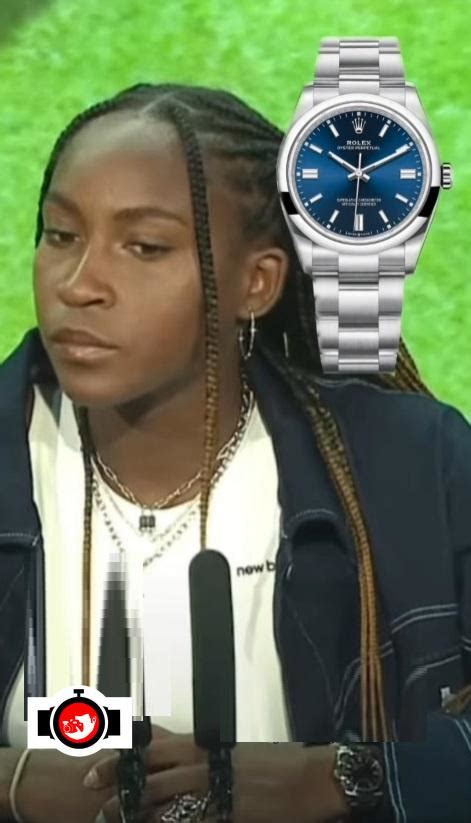 coco gauff wearing a rolex.